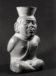 Garnek w postaci więźnia, Mochica (200-800 ne) (terakota)